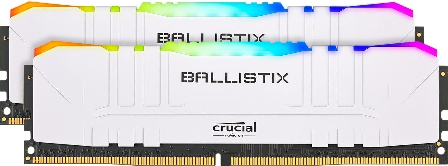 Crucial Ballistix 16gb (8GBx2) DDR4 CL16 3600MHz RGB White     New