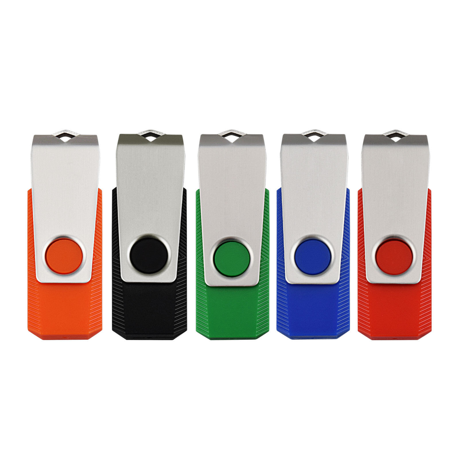 Bulk 5 Swivel Mix Color 1GB-32GB USB Flash Drives Memory Stick Folding Thumb Pen