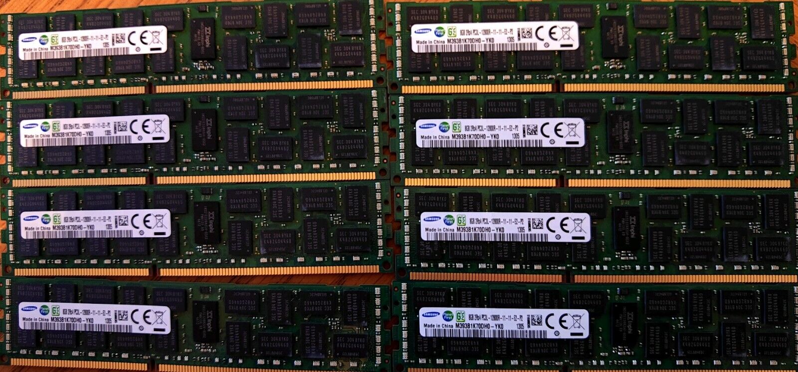 [Lot of 8] Samsung 8GB DDR3-1600 REG ECC
