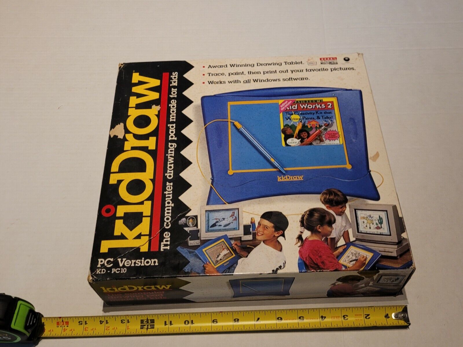 Vintage KidDraw KidBoard Drawing Tablet For PC KD-PC 10 Trace Paint Print Rare