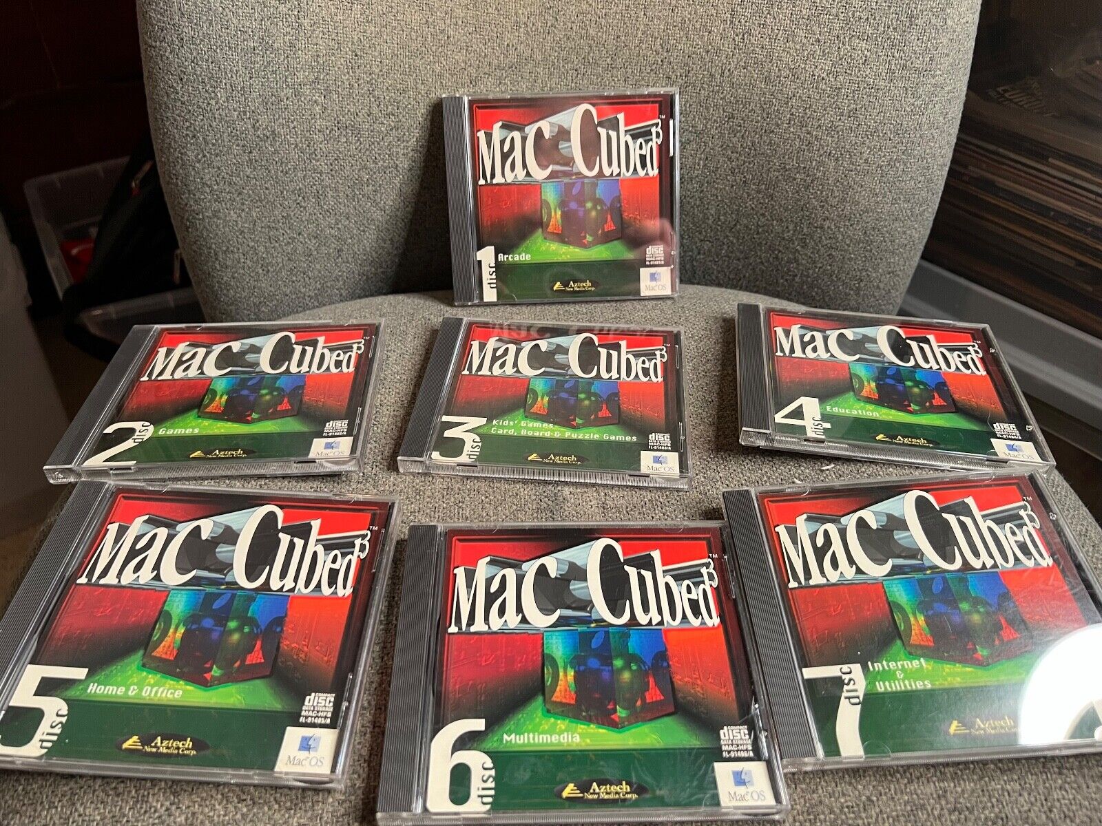 Preowned Vintage Macintosh Software Mac Cubed 3 Lot of 7 CDs Complete