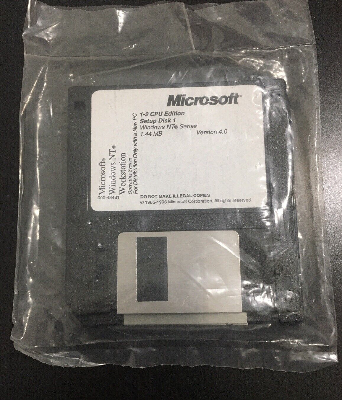 Microsoft Windows NT Workstation Operating System Floppy Disks 1-2 CPU Ed Sealed