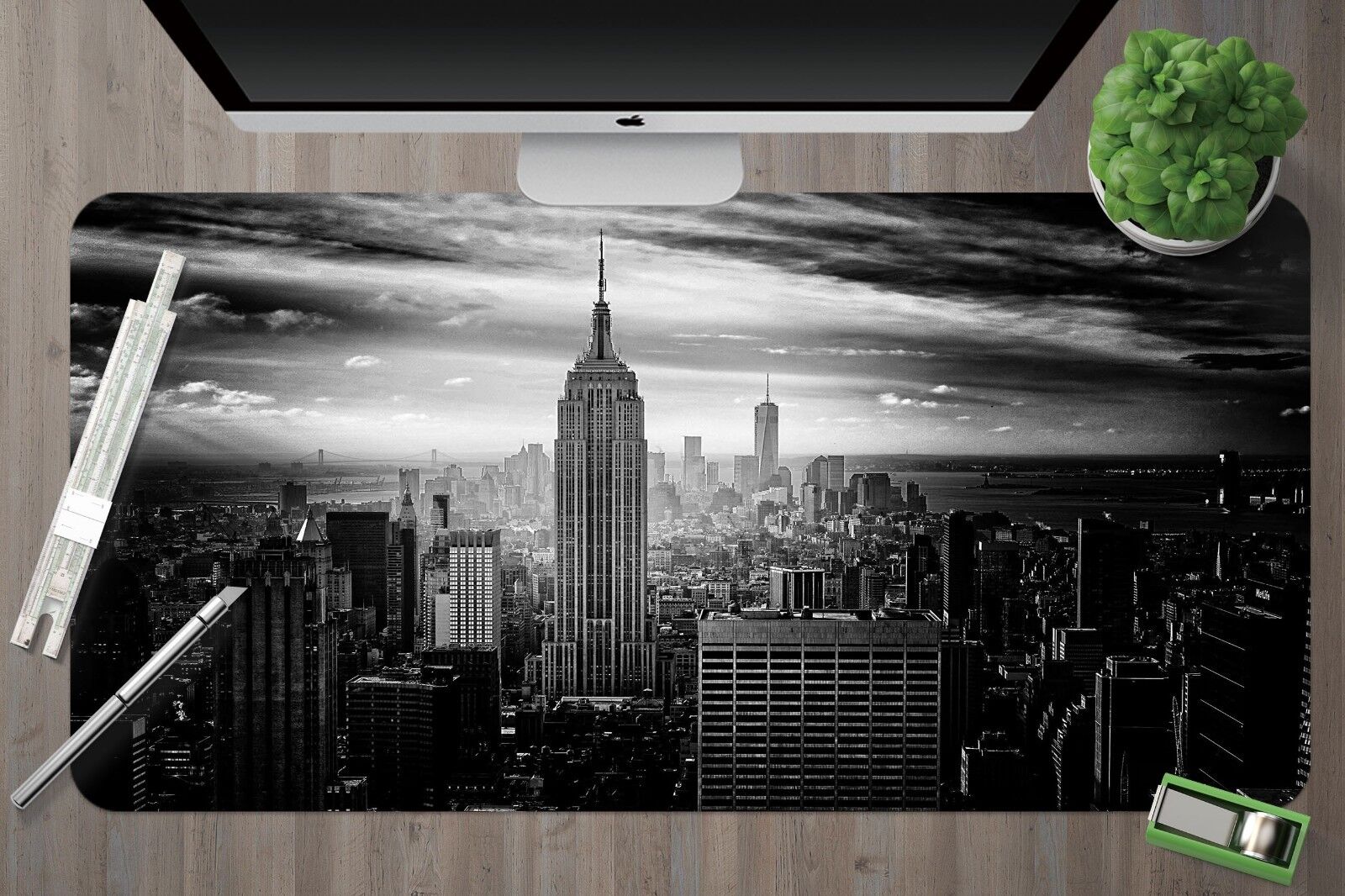 3D Hand Painted New York 580 Non-slip Office Desk Mouse Mat Large Keyboard Pad