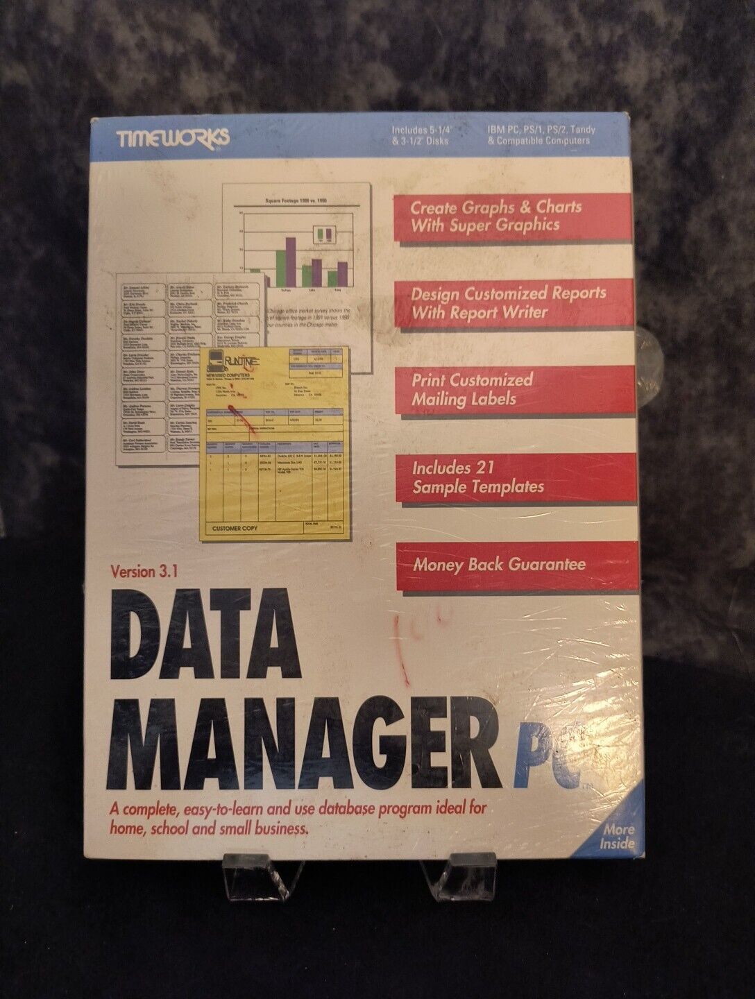 Vintage 1992  NIB Data Manager PC Software