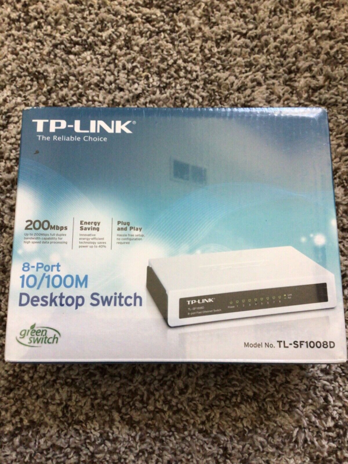 TP-LINK TL-SF1008D 8-Port Desktop Switch 10/100 Mbps Network-Brand New