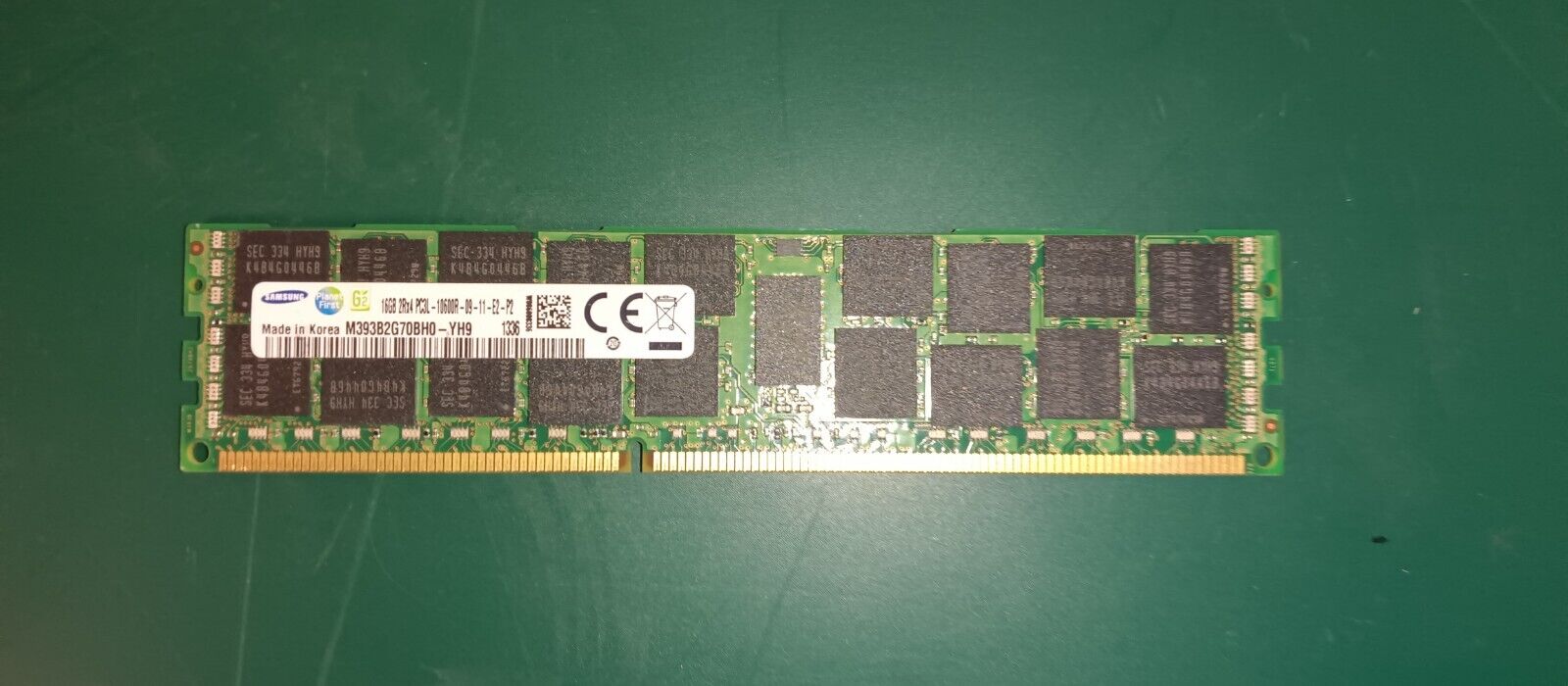 Samsung M393B2G70BH0-YH9 PC3L-10600R 16GB DDR SDRAM Memory Module