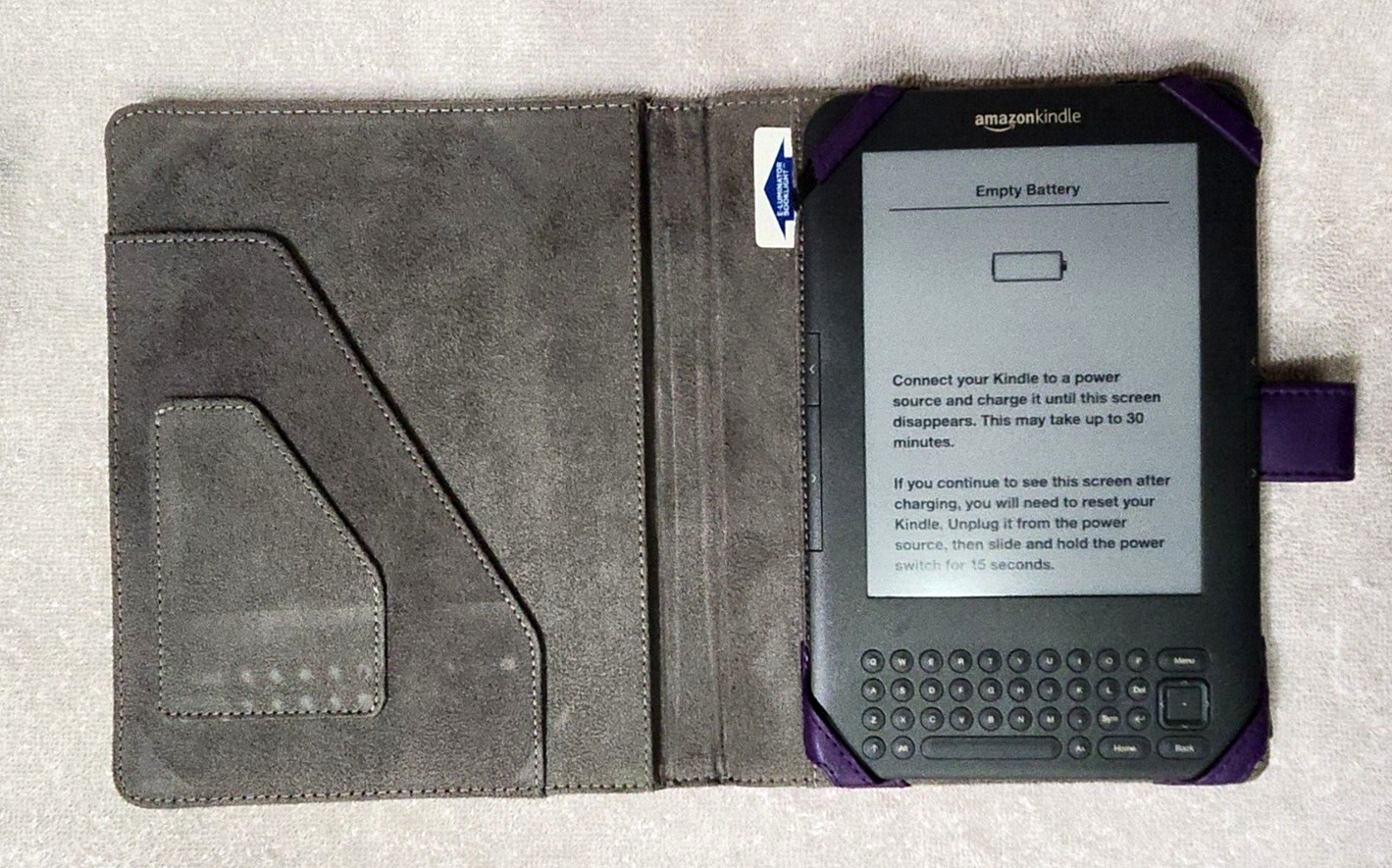 Old Gen Kindle Tablet And Case For Parts Broken NO CHARGING CORD 