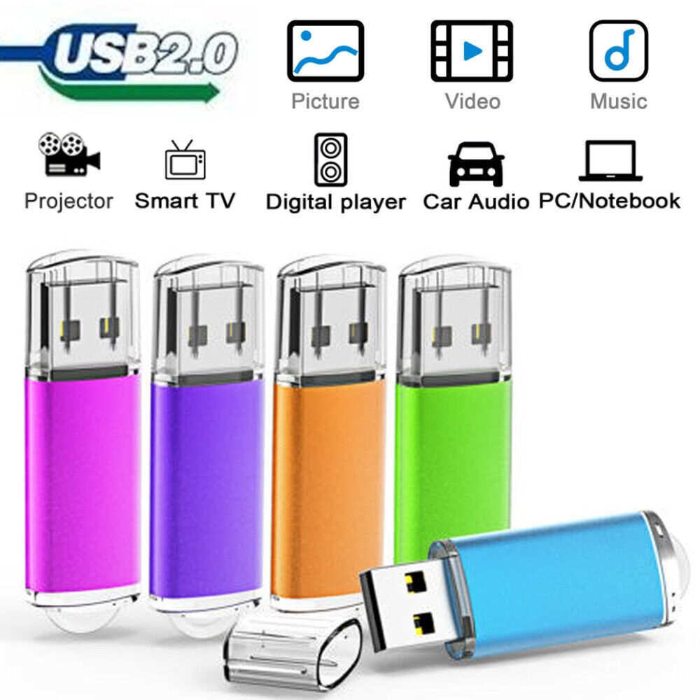 5/10 Pack USB Flash Drive USB 2.0 Memory Stick Thumb Pen Drives Data Storage LOT
