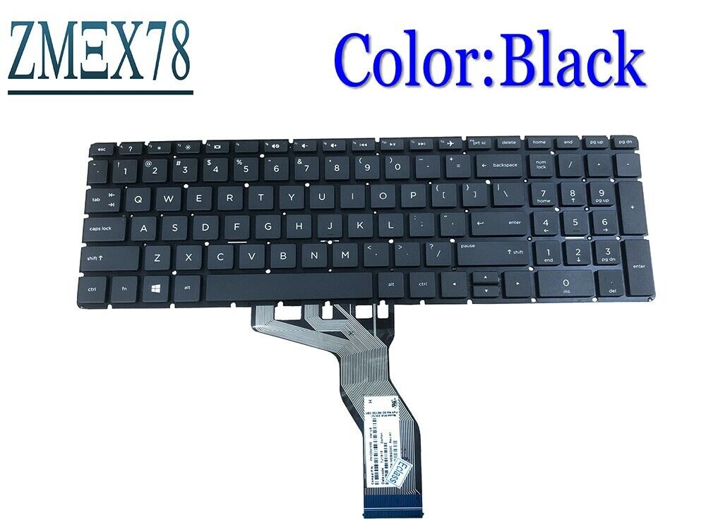 New For HP 15-bs038dx 15-bs060wm 15-bs031wm 15-bs070wm Notebook Keyboard Black