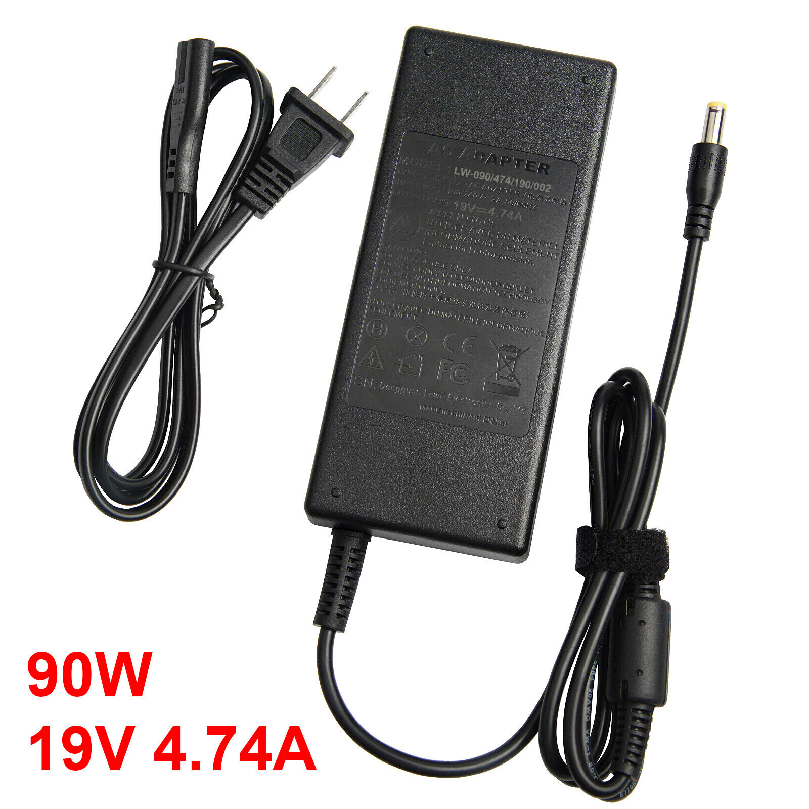 90W 65W Laptop Charger Power Supply for Toshiba Asus Fujisu Simens 5.5mm-2.5mm