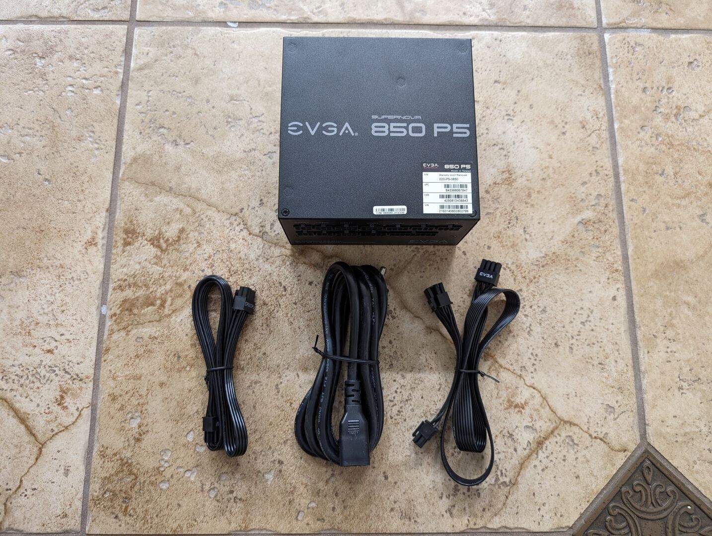 EVGA SuperNOVA 850 P5 80Plus Platinum 850W Modular Power Supply PSU 220-P5-0850