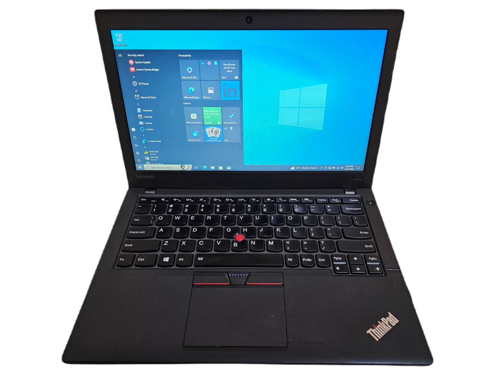 Lenovo ThinkPad X260 Laptop - 2.6 GHz i7-6600U 8GB 240GB SSD Wi-Fi Cam 12.5