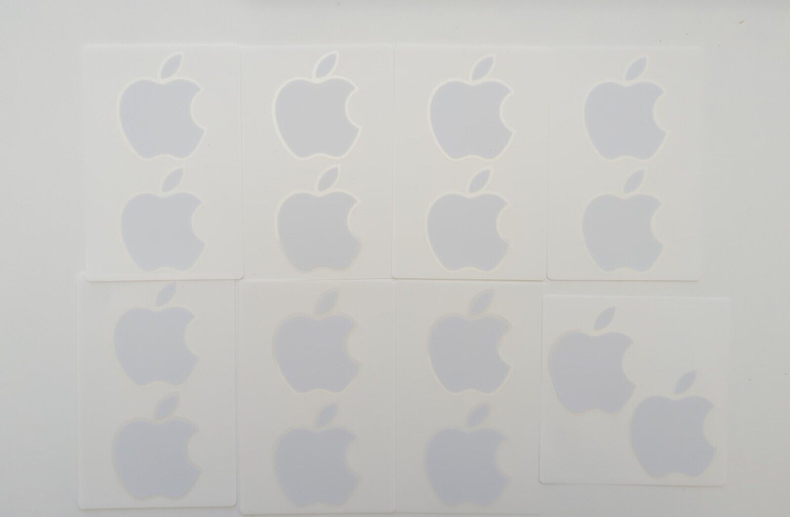 16 STICKERS - APPLE LOGO Decal - Genuine OEM 16 Total iPAD iPhone - 8 SHEETS