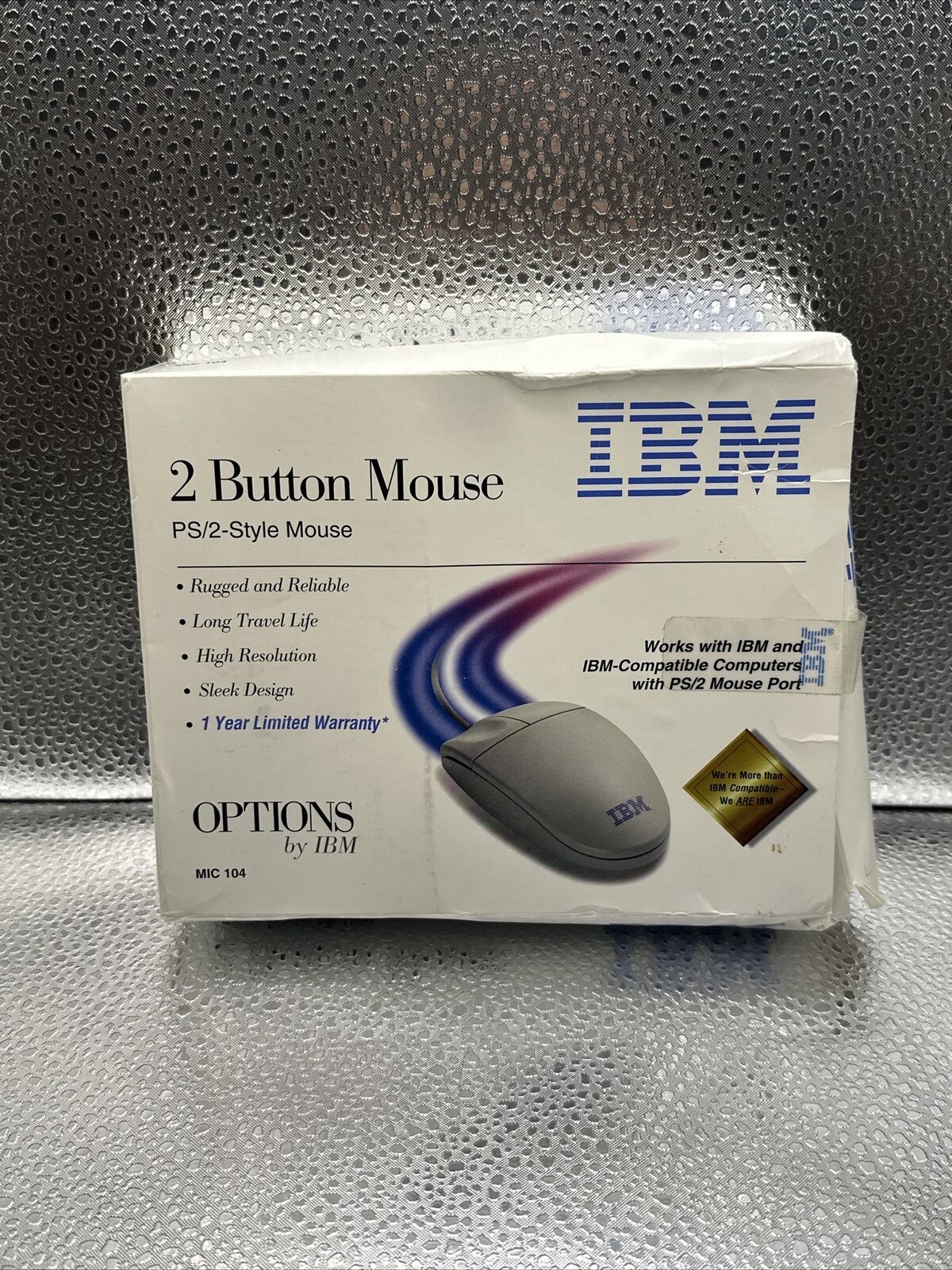 IBM 2 Button Mouse PS/2 Style New NOS Open Box