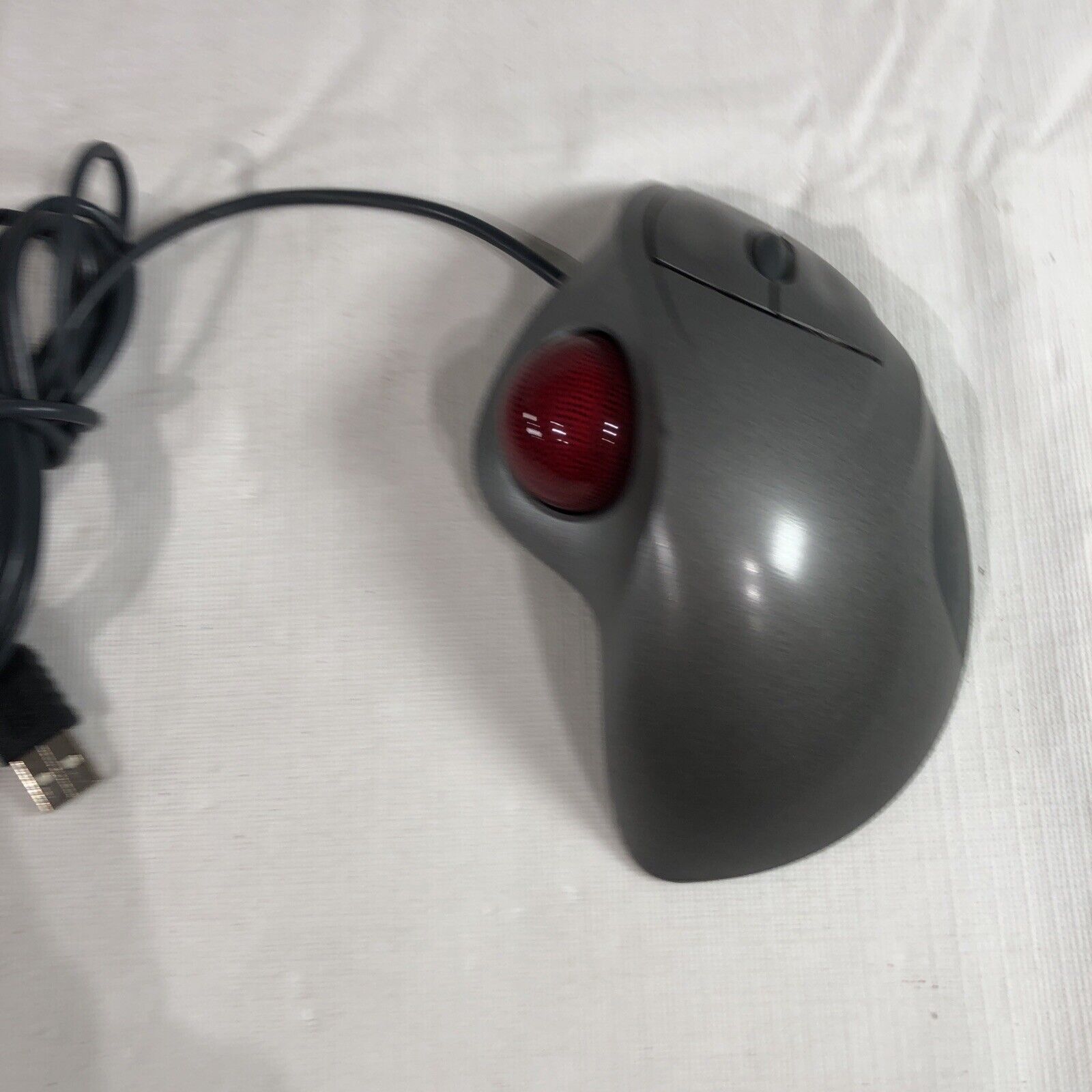 Logitech TrackMan Wheel Ball Mouse USB Optical Trackball Silver T-BB18