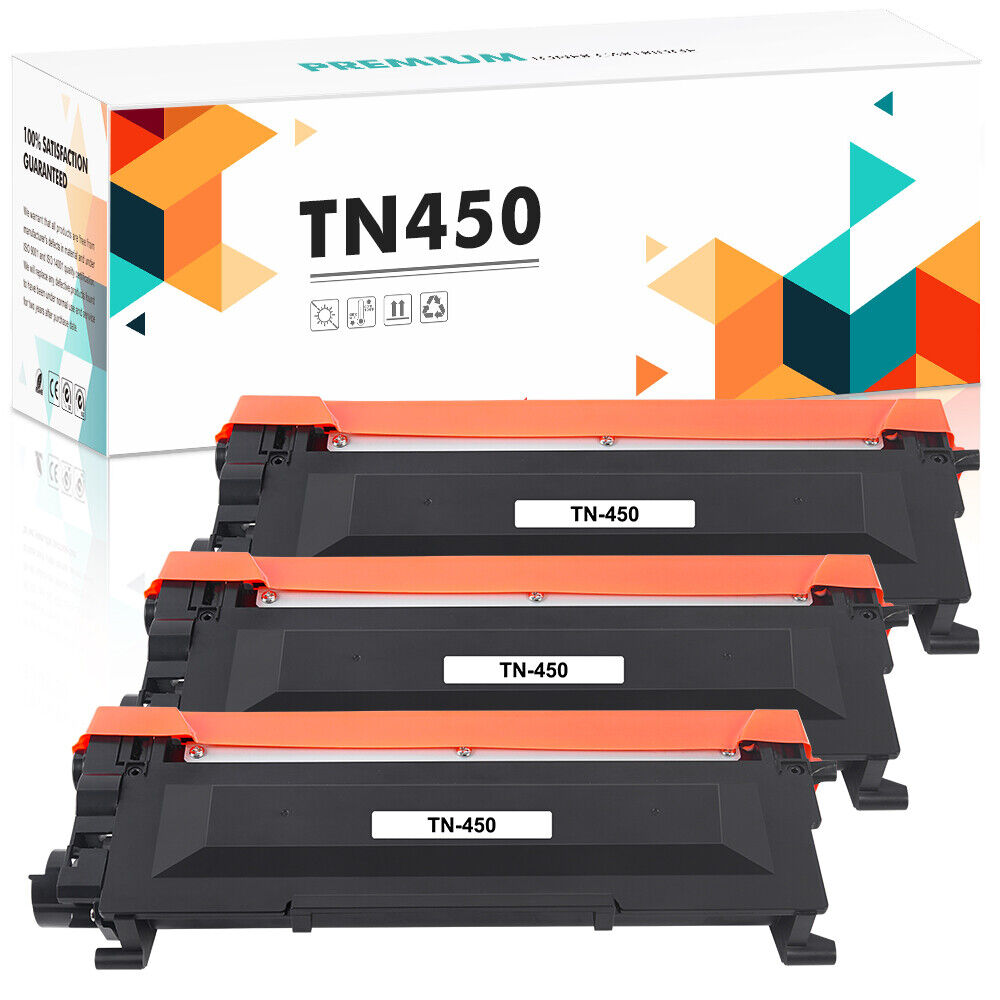 3x TN450 Toner Ink Compatible With Brother MFC-7360N 7460DN DCP-7065DN DCP-7060D