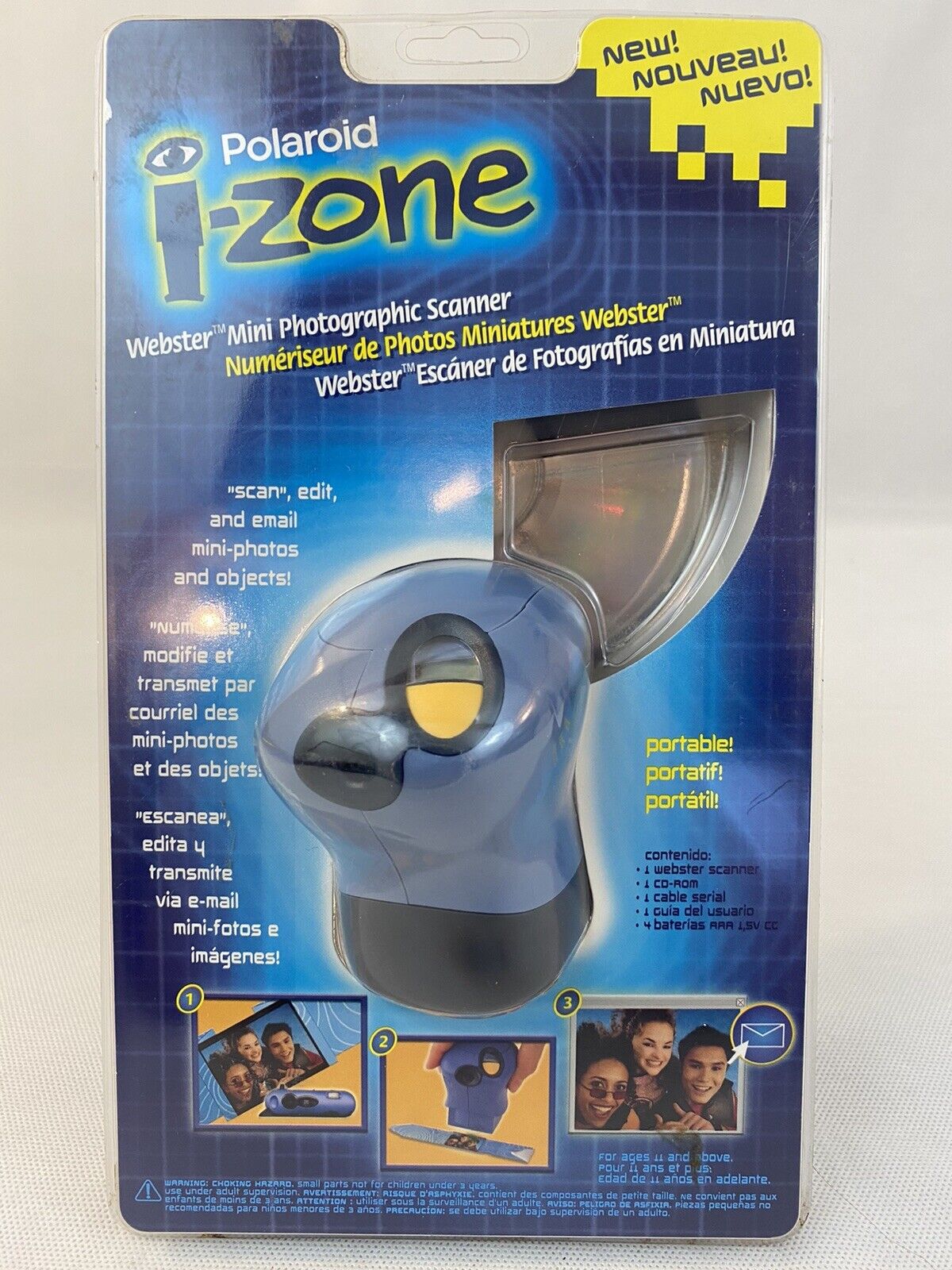 Polaroid I-Zone Webster Mini Photographic Scanner New Old Stock PN21587X-0 8/00