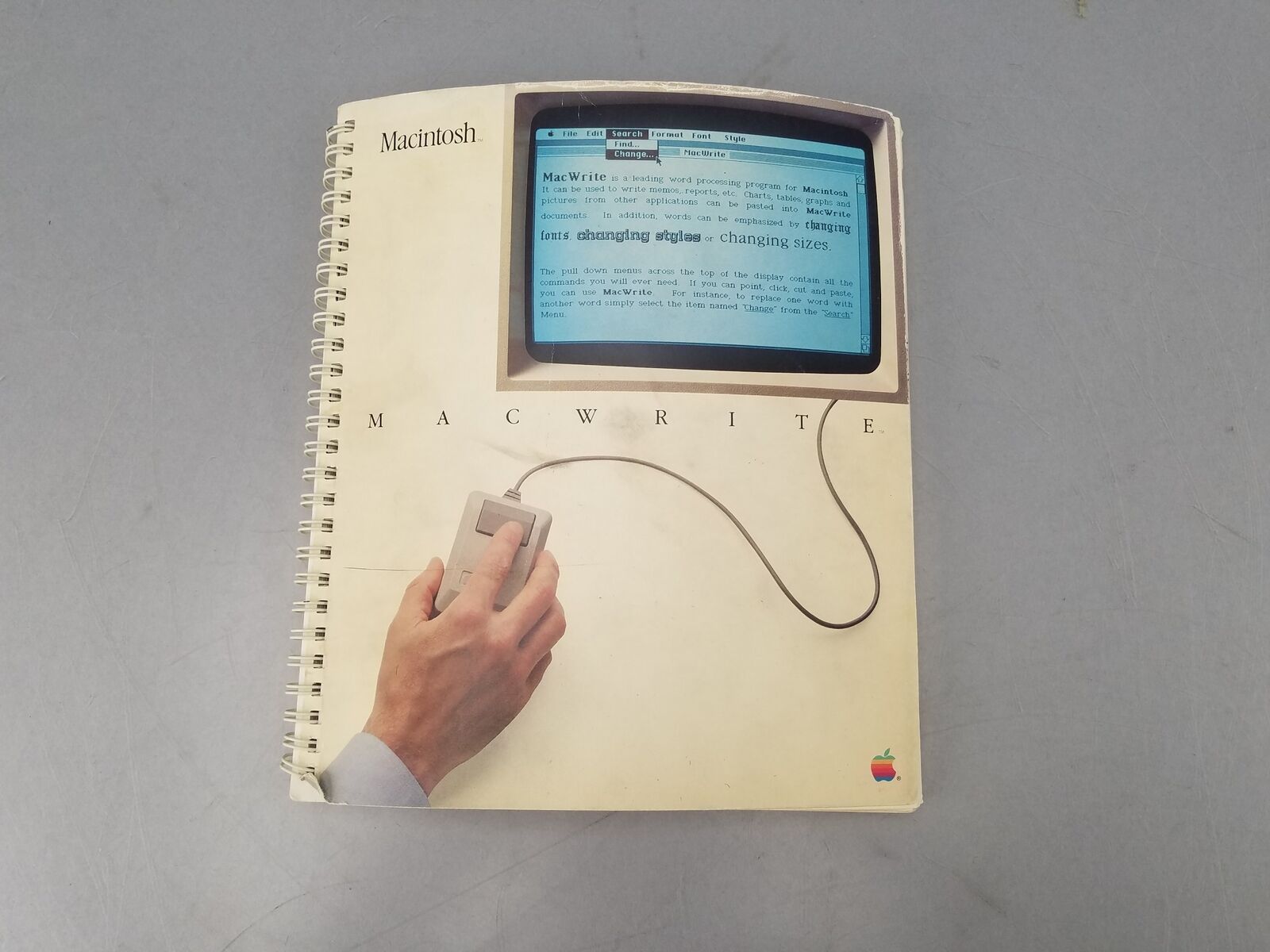 Vintage 1983 Apple Macintosh Macwrite M1502 User Manual