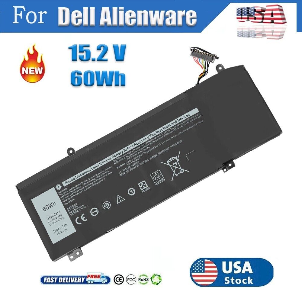 1F22N Battery For Dell Alienware M15 M17 R1 7790 G5 5590 G7 7590 P82F 60Wh K69WH