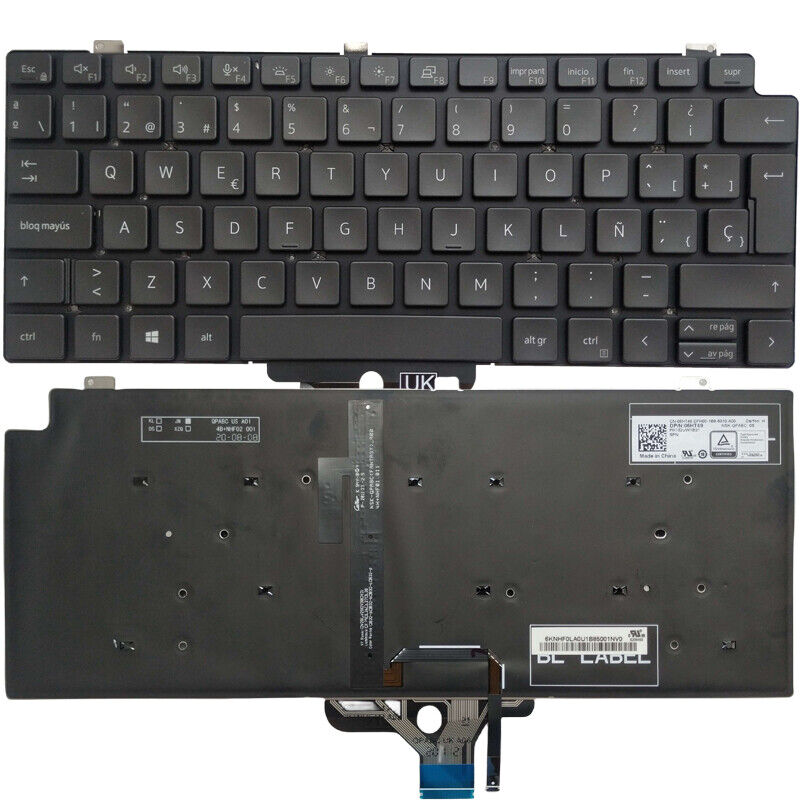 FOR Dell Latitude 7320/7310/7310 2 in 1 Spanish/Latin Keyboard Backlit 06HT49