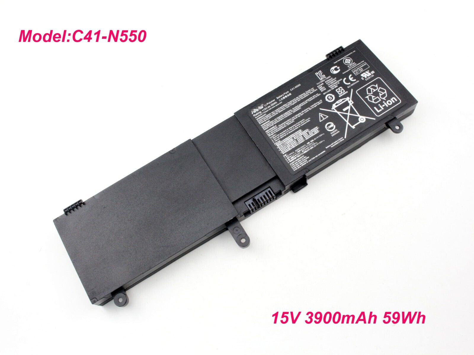 Genuine C41-N550 battery For ASUS N550J N550JV N550JK N550JA N550LF Q550L 59Wh
