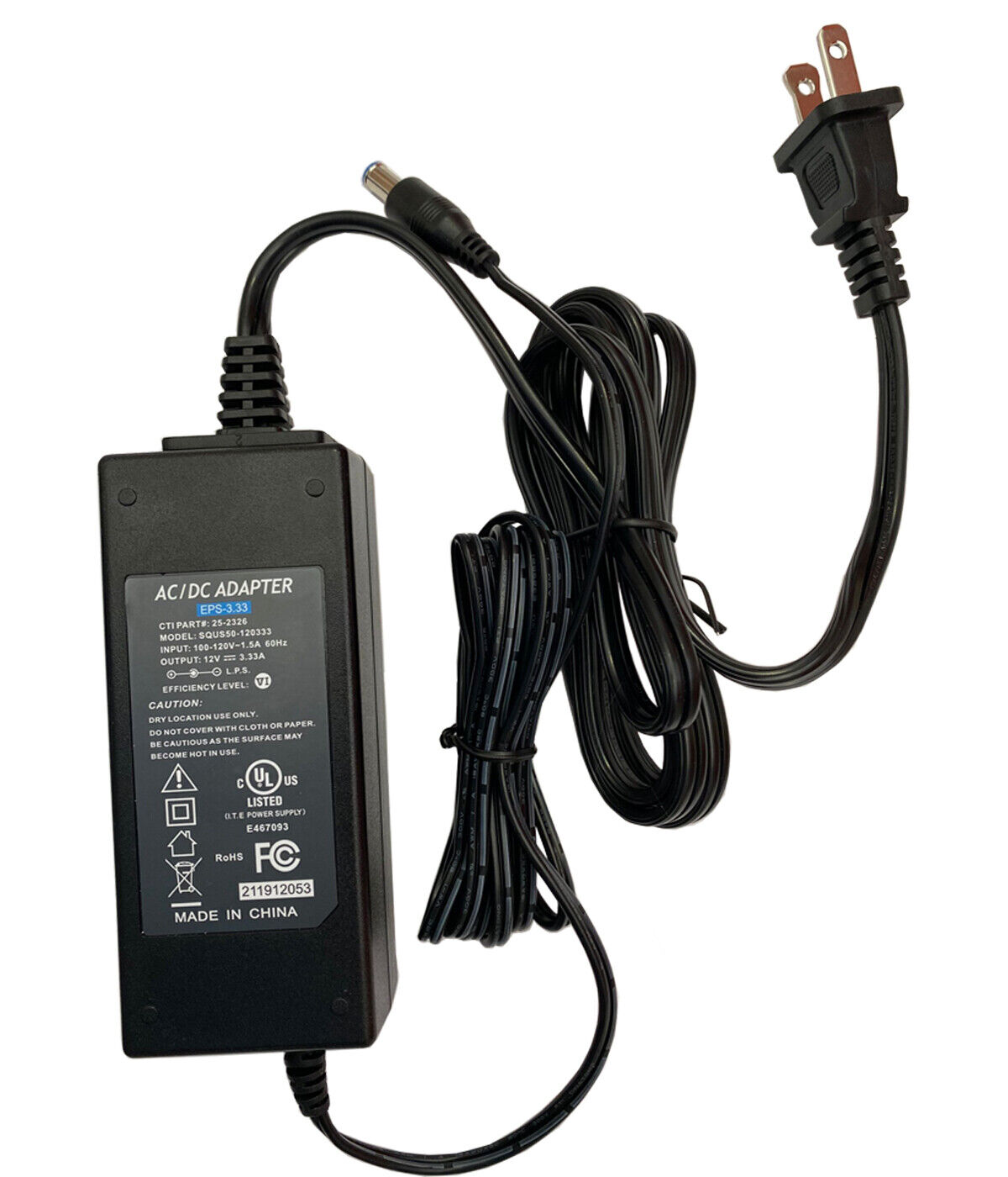 UL 12V AC Adapter For LG Flatron E2250V E2250V-SN E50 E2050T-SN E2240V-PN LED TV