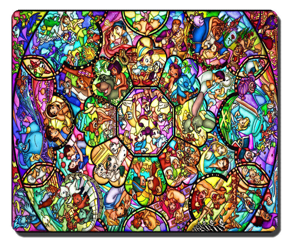 All Character Stain Glass Disney Beauty mousepad macbook asus lenovo hp dell