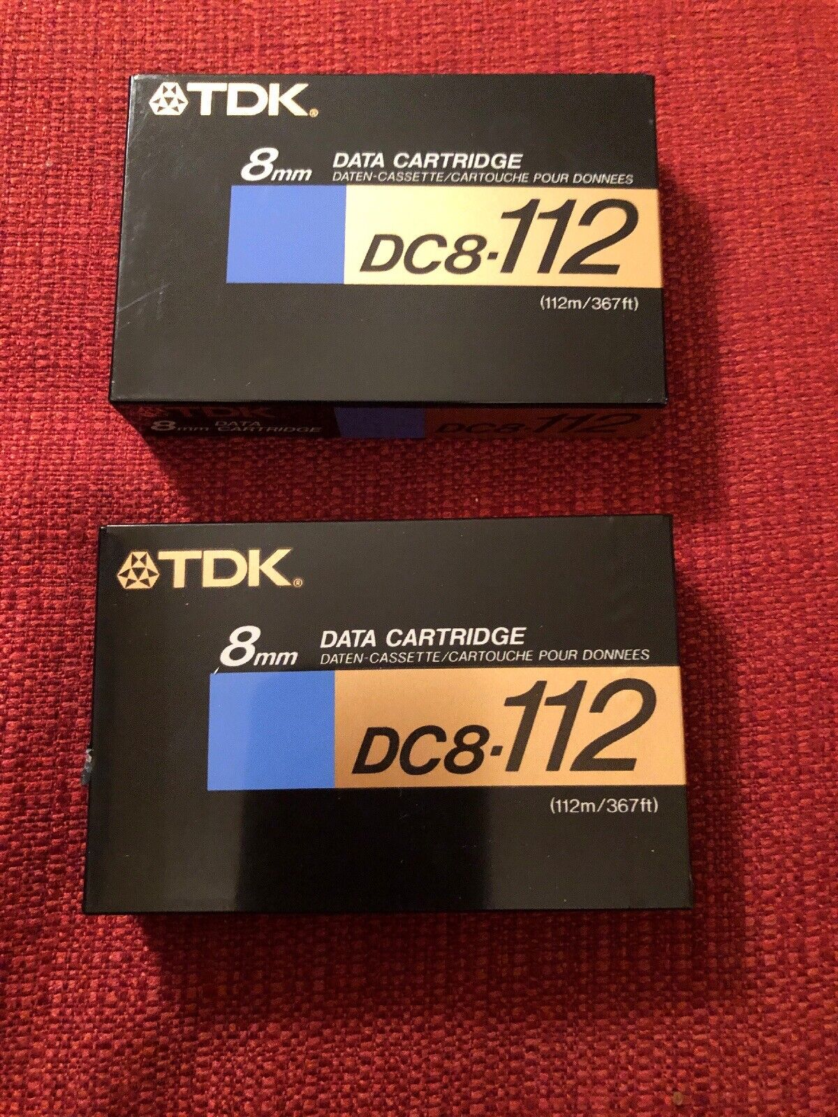 TDK 8mm Data Cartridge DC8-112 367ft (112m) 2 Tapes Sealed.