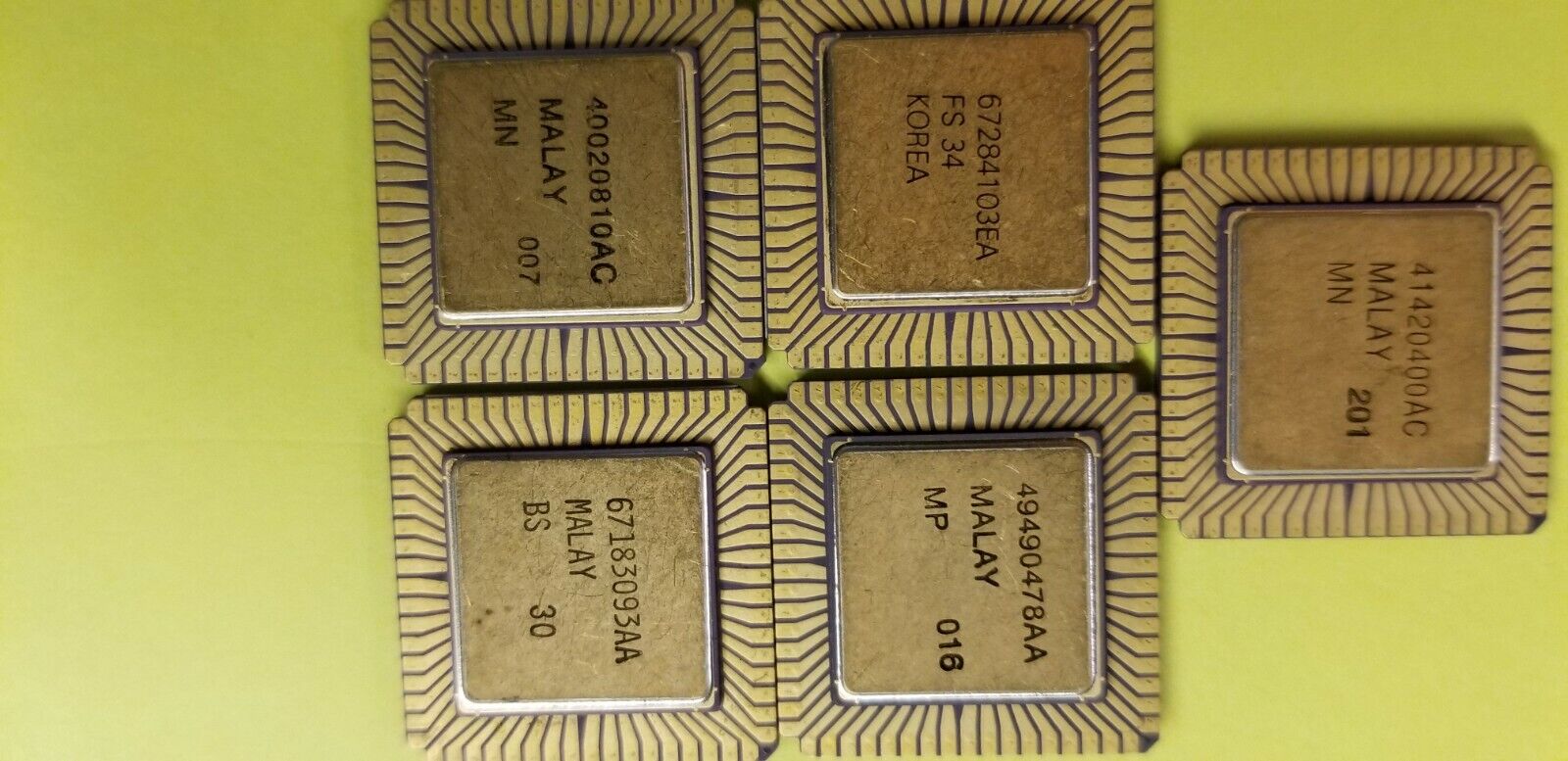 Vintage Intel 80186 & 80188 CPU\'s For Parts or Display  (Lot of 5)