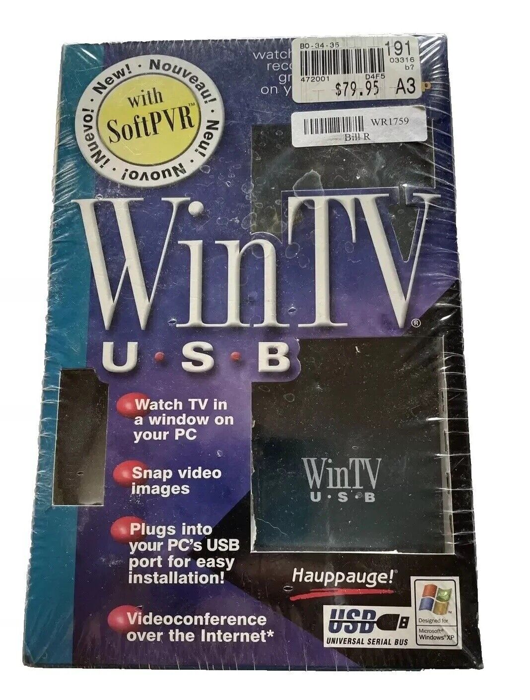 WinTV USB Model 602 New/Sealed in Retail Box Hauppauge Tech Kit Electronic