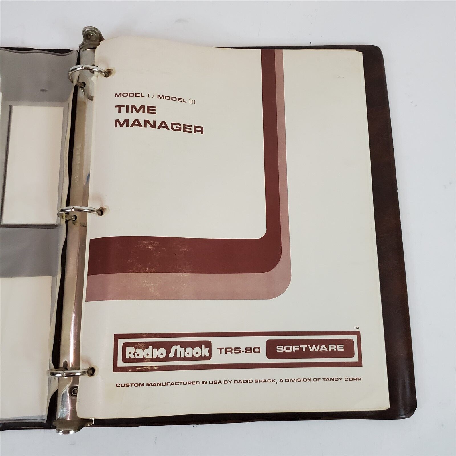 Vintage 1981 Original TRS-80 Model I & III Time Manager Software, Manual 26-1582