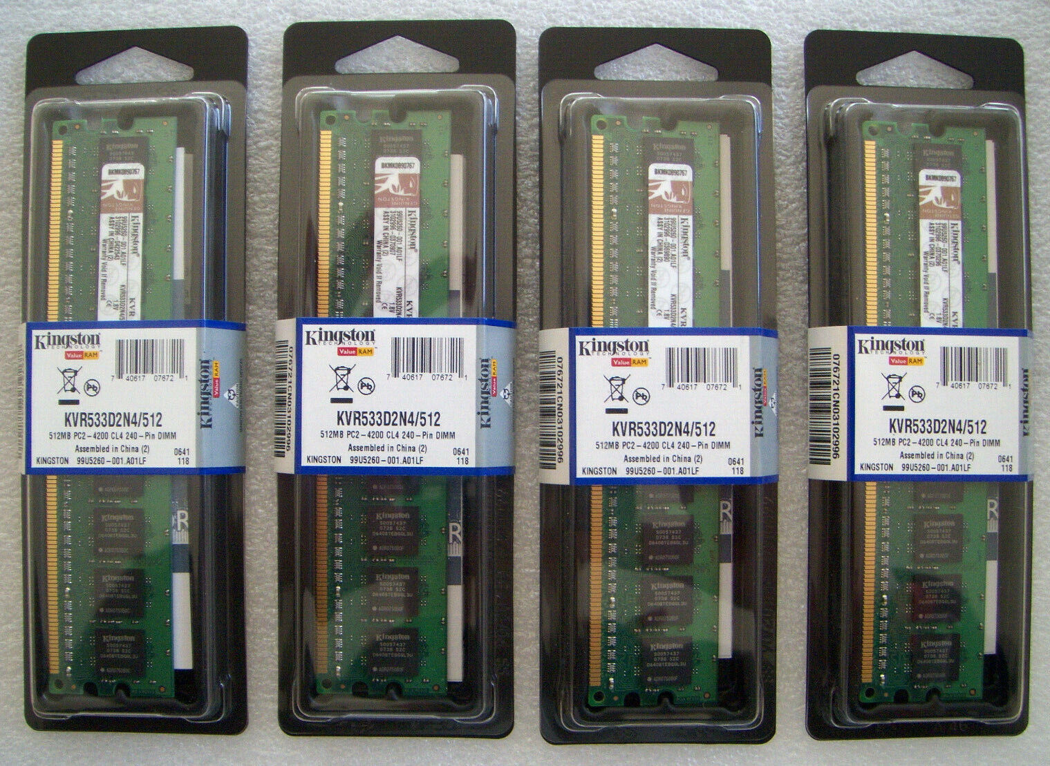 Kingston KVR533D2N4/512 512MB PC2- 4200 533MHz DDR2 Non-ECC CL4 DIMM