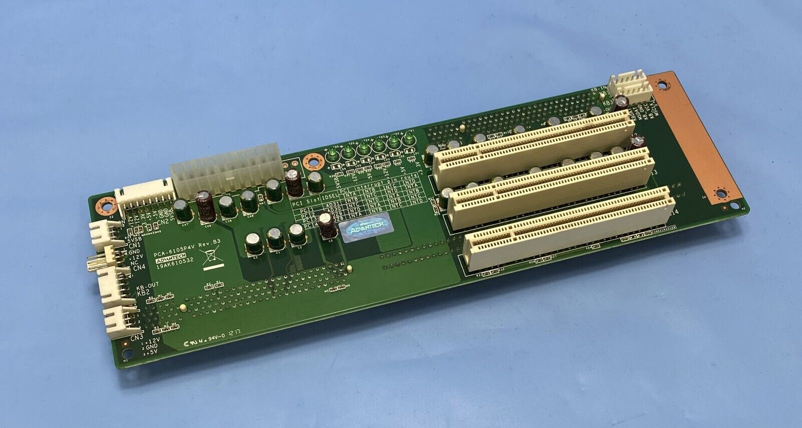 Advantech PCA-6105P4V Rev.B3 6-Slot Backplane Board (5 x PCI and 1 x ISA Slots)
