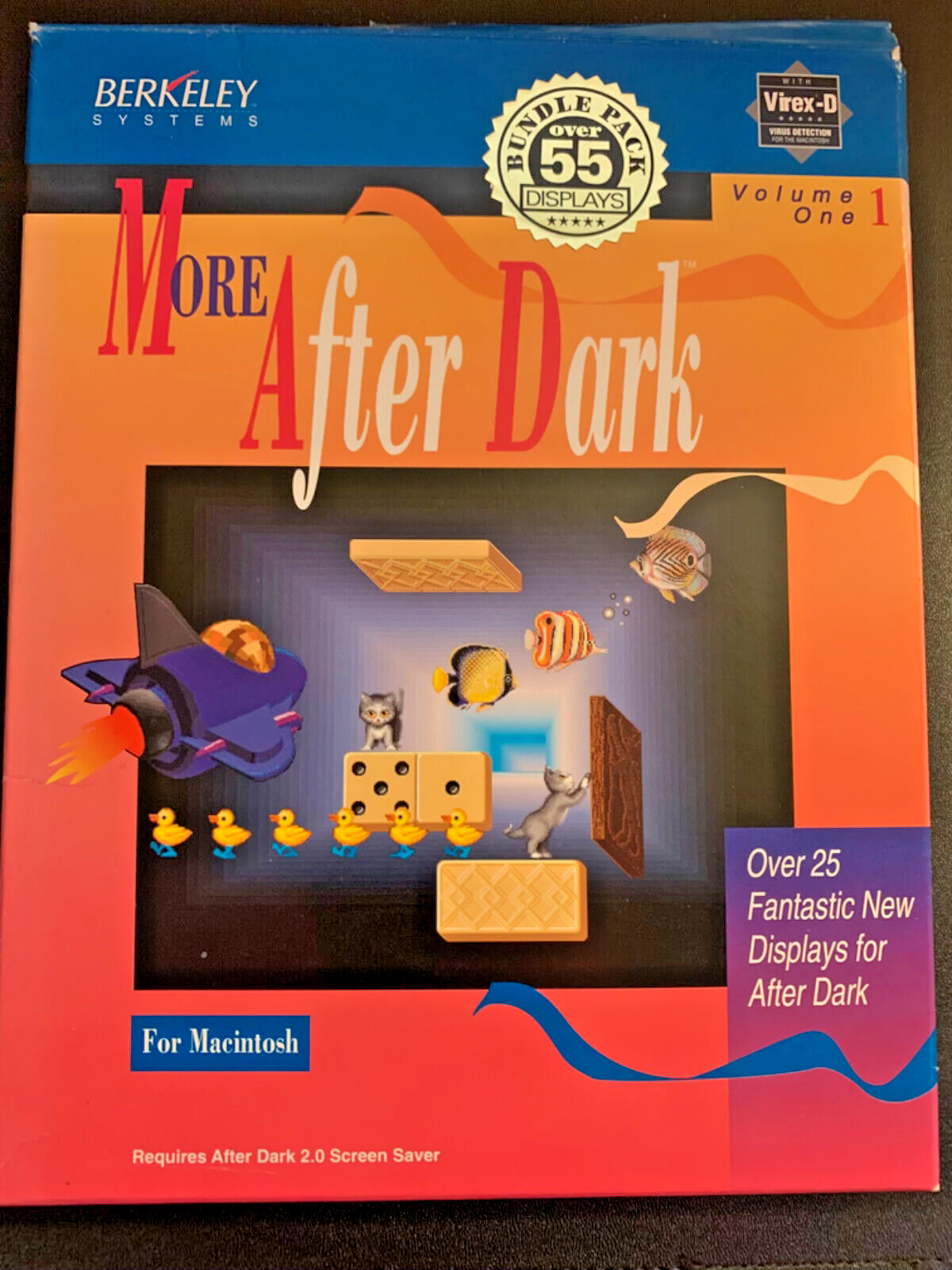 Vintage More After Dark Version 1.0 for Macintosh by Berkeley Systems Volume One