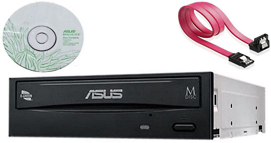 Asus Desktop Internal SATA 24x DVD CD DL Burner Drive   M-Disc + Software+Cable