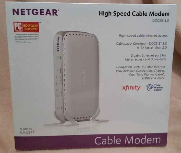 NETGEAR DOCSIS 3.0 - High Speed Cable Modem CMD31T FACTORY SEALED