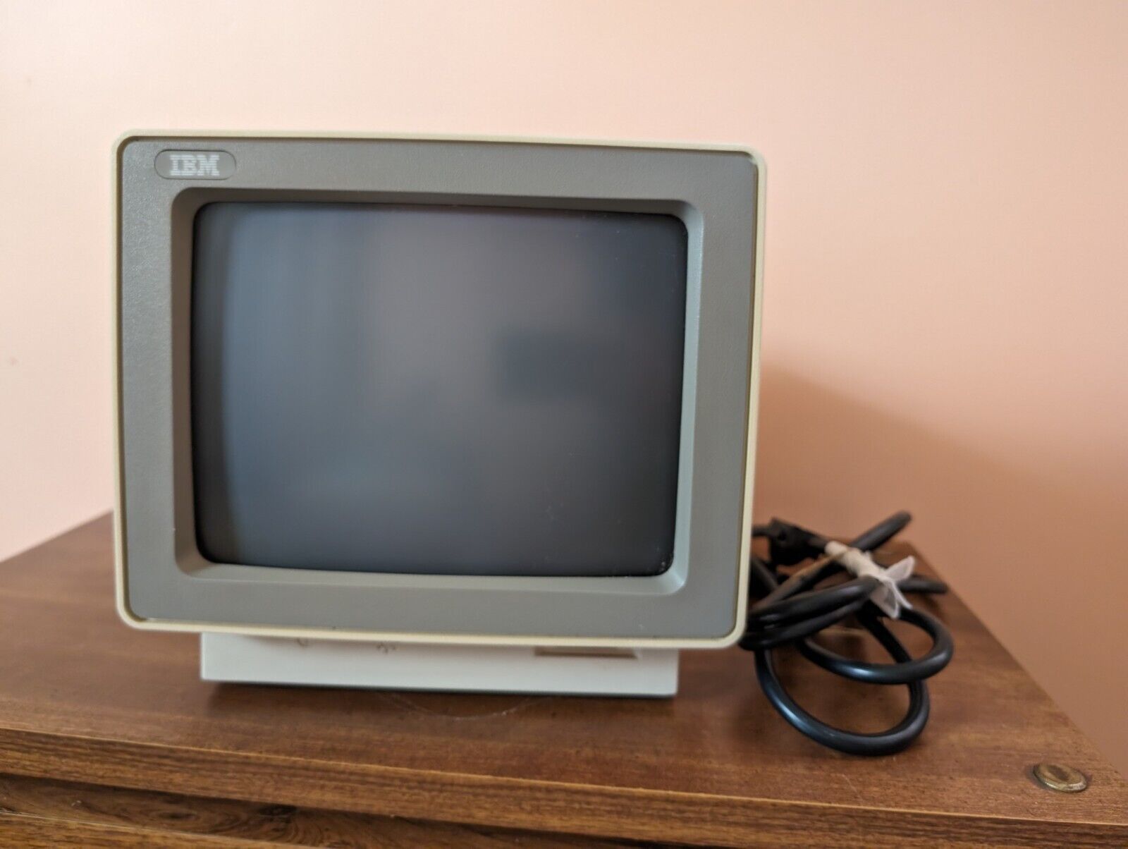 Vintage 1988 IBM 4707 CRT Monochrome Monitor - Working