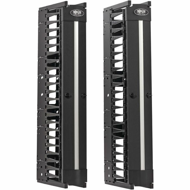 Tripp Lite 7ft High-Capacity Vertical Cable Manager, Single Sided, Black