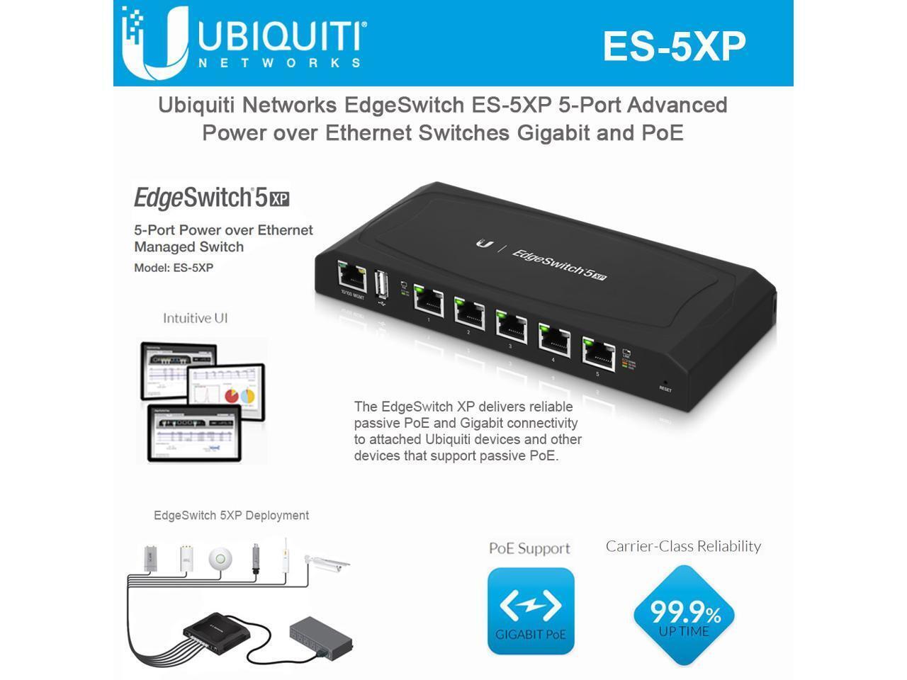 Ubiquiti EdgeSwitch XP 5 Gigabit 24V PoE Ethernet Switch - ES-5XP