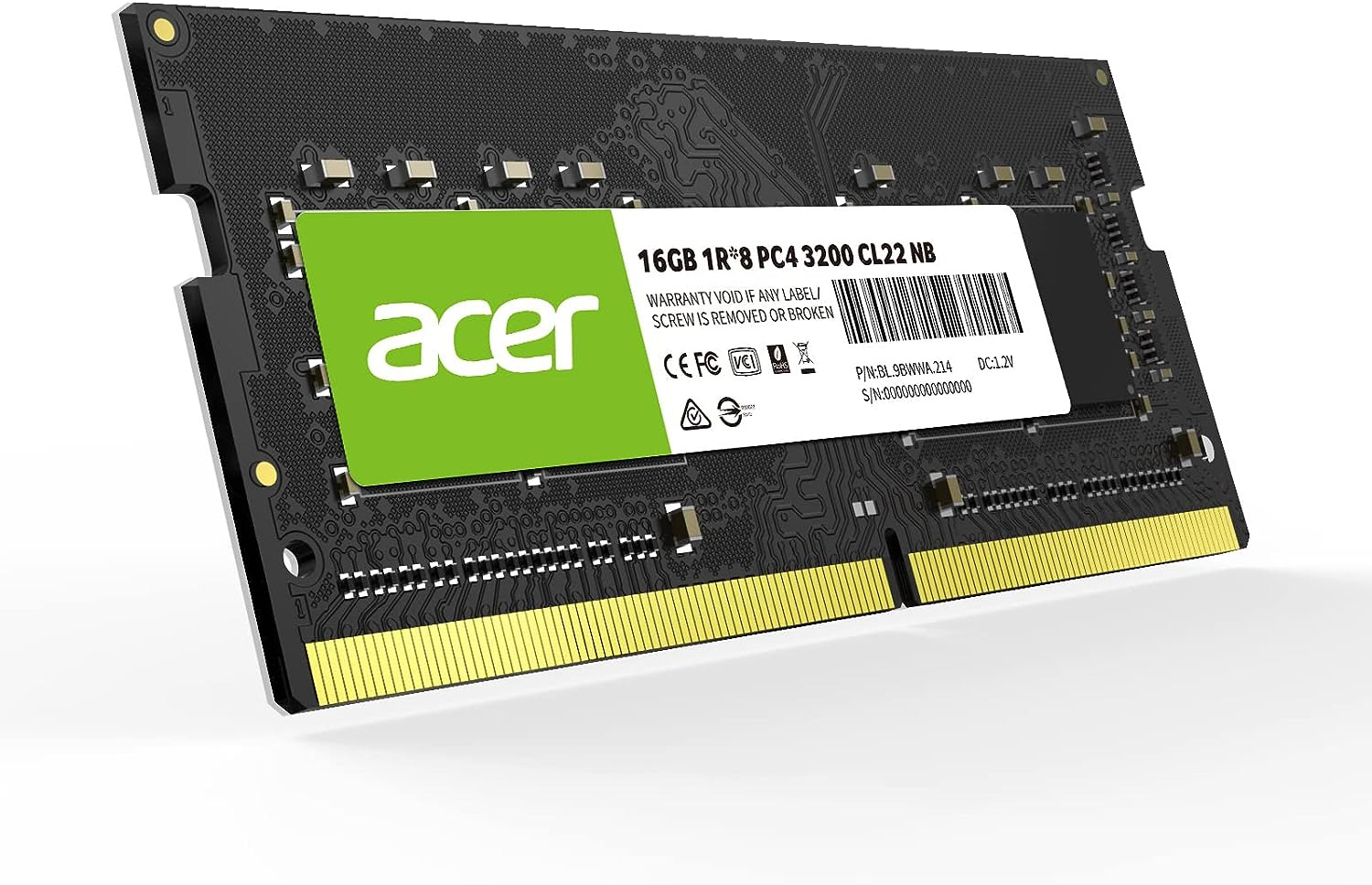 Acer SD100 16GB Single RAM 3200 Mhz DDR4 CL22 1.2V Laptop Computer Memory - BL.9