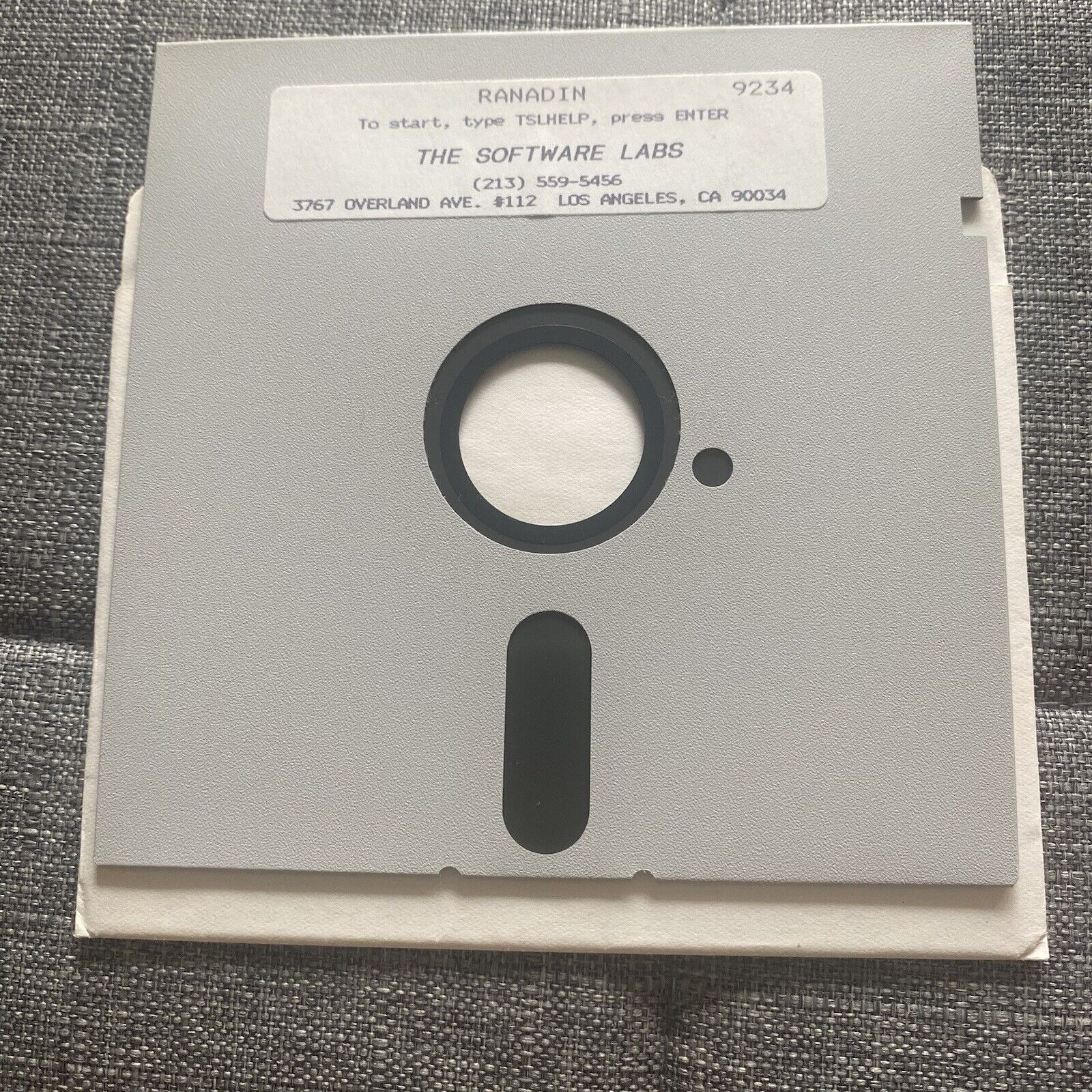The Software Labs Ranadin Vintage Gaming Floppy Disc 5.25” Grey