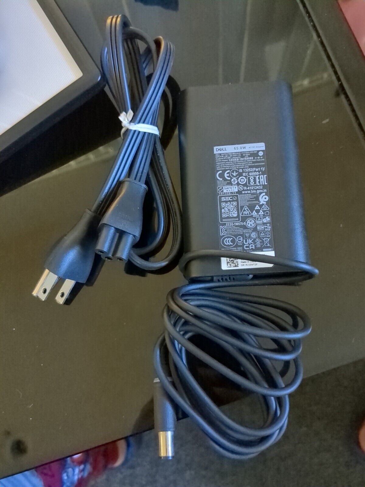 03VT2F Ac Power Adapter 19.5V 3.34A 65W Series Dell Laptop