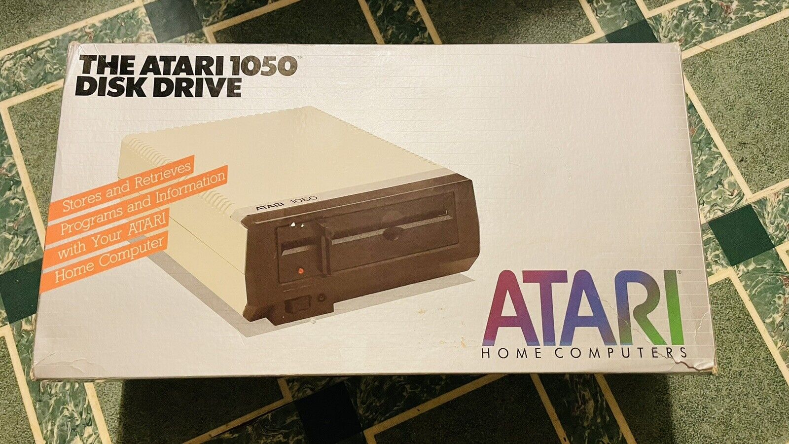 Vintage Atari 1050 Floppy Disk Drive w/ Power Supply Cords Manuals In Box Tested