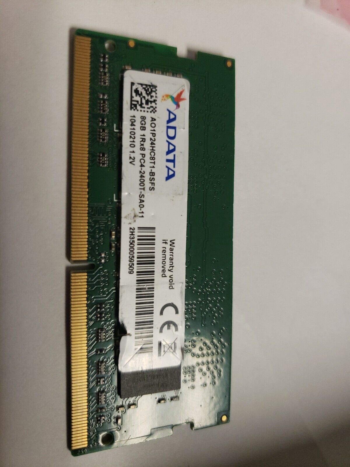 ADATA 8GB 1Rx8 PC4-2400T-SA0-11 DDR4 SODIMM SDRAM RAM AO1P24HC8T1-BSFS