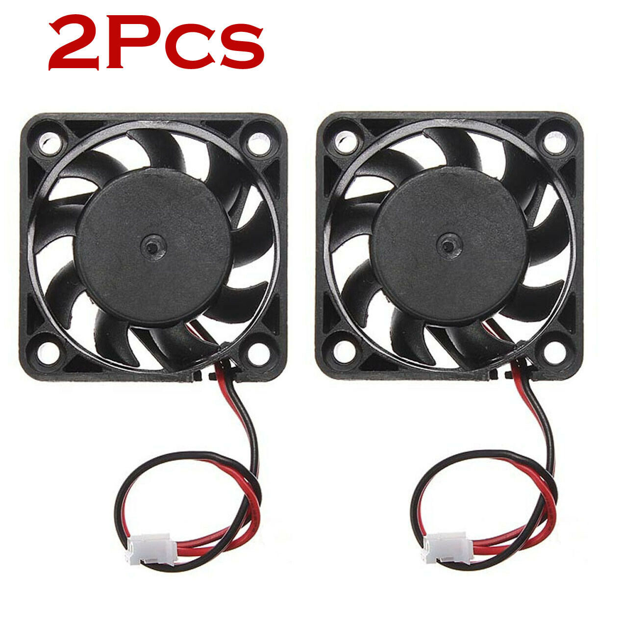 2PC 12V Mini Silent Cooling Computer Fan - Small 40mm x 10mm DC Brushless 2-pin