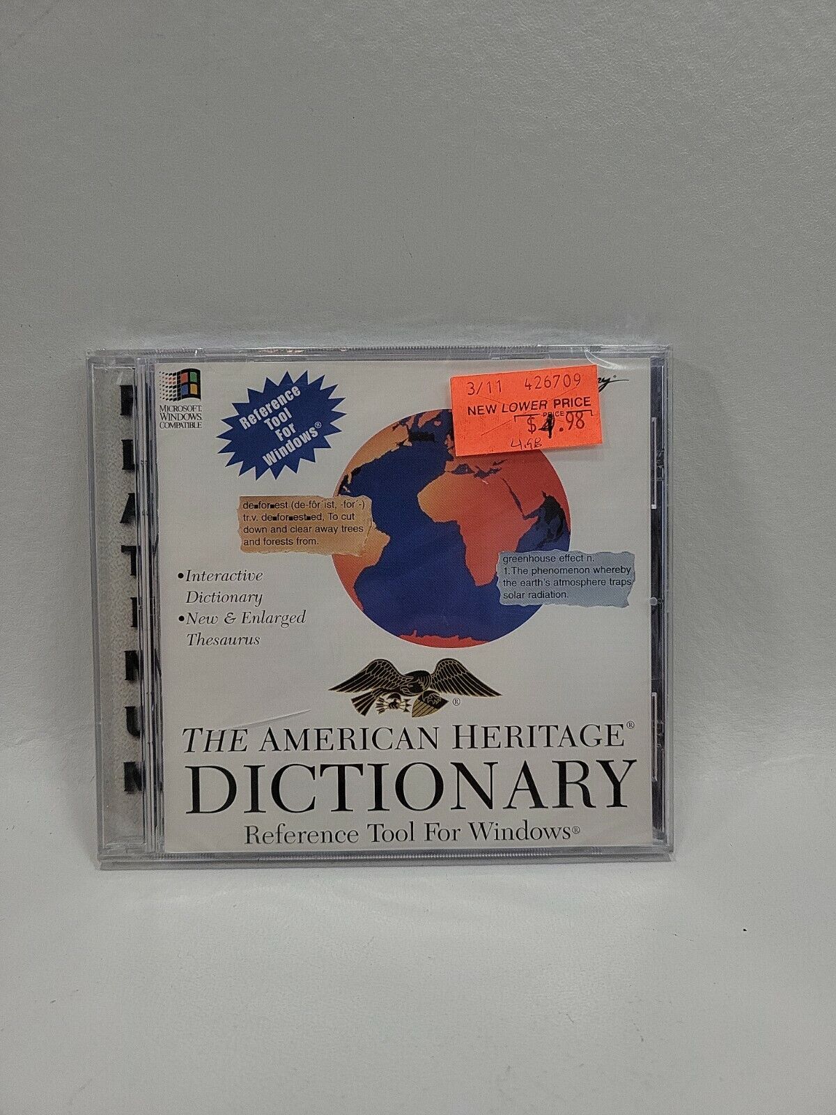 The American Heritage Dictionary Reference Tool Wor Windows - Factory Sealed 