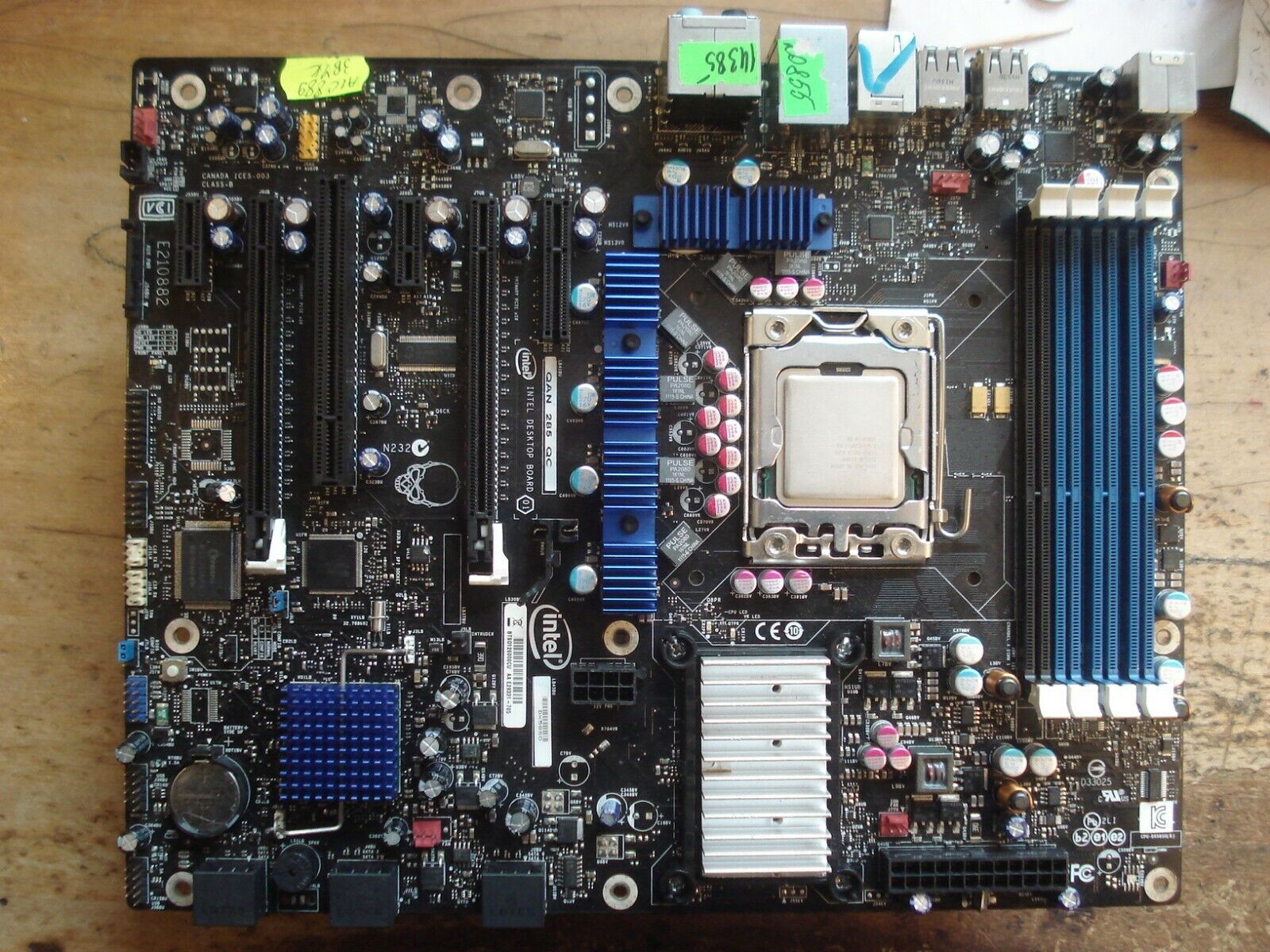 Intel DX58SO + CPU XEON W3550 + RAM 1Gb , LGA1366 Socket Motherboard