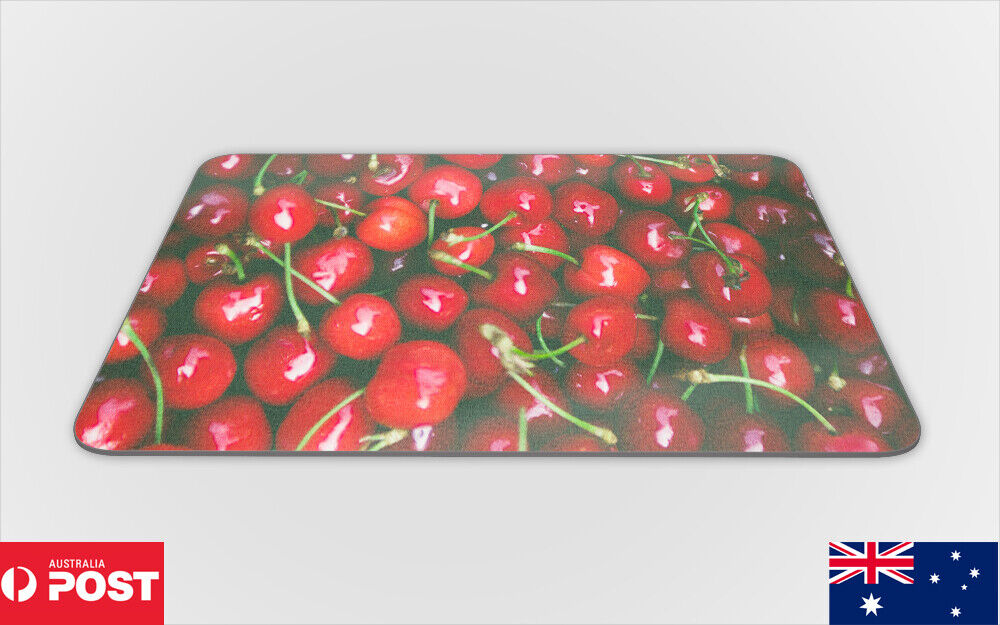 MOUSE PAD DESK MAT ANTI-SLIP|VINTAGE RED CHERRIES FRUIT