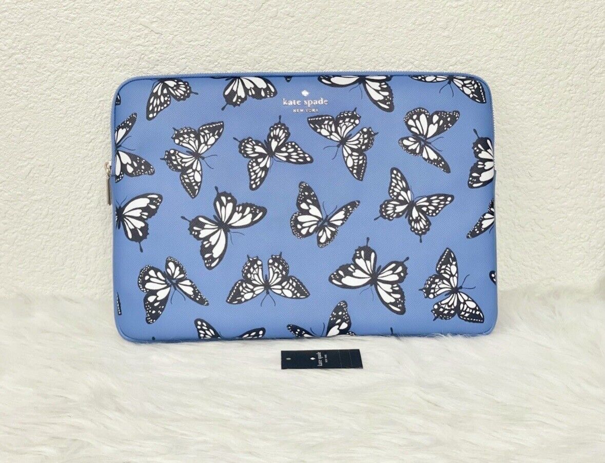Kate Spade butterfly Laptop Sleeve NWT Limited Edition Color: Blue