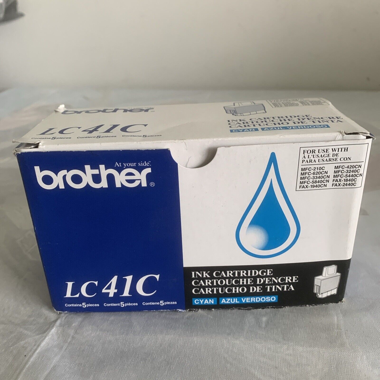 5 Pack Of Brother Ink Cartridge LC41C Cyan New In Box Expired 2011/6 & 2013/6